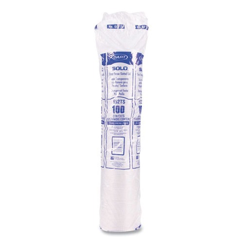 Cup Lids | Dart 662TS Straw-Slot Lids for 9 - 20 oz. Cold Cups - Clear (100/Pack) image number 0