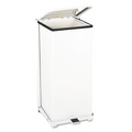Waste Receptacles | Rubbermaid Commercial FGST24EPLWH 13 gal. Defenders Heavy-Duty Steel Step Can - White image number 0
