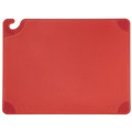 Cutting Boards | San Jamar SAN CBG182412RD 24 in. x 18 in. x 0.5 in. Saf-T-Grip Plastic Cutting Board - Red image number 1