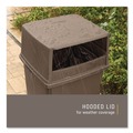 Waste Receptacle Lids | Rubbermaid Commercial FG256V00BRN 23 in. x 26.63 in. x 13 in. Hooded Top Glutton Receptacle without Door - Brown image number 3