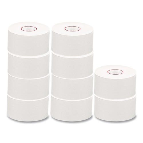 Perforated Roll & Hand Towels | PM Company 18996 1.75 in. x 150 ft. Direct Thermal Printing Thermal Paper Rolls - White (10/Pack) image number 0