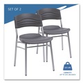 Indoor Seating | Iceberg 64517 18 in. Seat Height Supports Up to 225 lbs. CafeWorks Chair - Graphite Seat/Back, Silver Base (2/Carton) image number 7