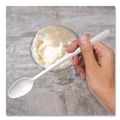Disposable Spoons | SOLO MSWD-0007 Soda Spoon Plastic Specialty Cutlery - White (1000/Carton) image number 4