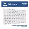 Perforated Roll & Hand Towels | Kleenex 13254 9.4 x 12.4 in. Premiere Folded Towels - White (120/Pack, 25 Packs/Carton) image number 2