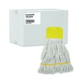Mop Heads | Boardwalk BWK501WH 5 in. Headband Cotton/Synthetic Super Loop Wet Mop Head - Small, White (12/Carton) image number 0