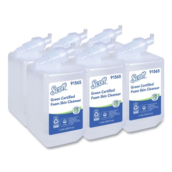 SOAP REFILLS | Scott 91565 1000 ml Essential Green Certified Foam Skin Cleanser - Neutral (6/Carton)