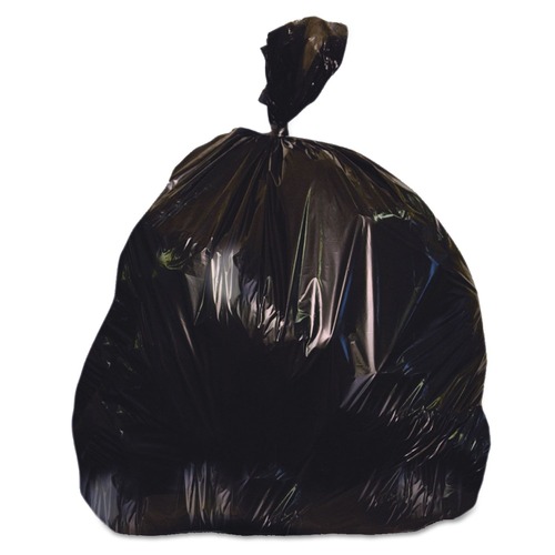 Low-Density Trash Bags | Heritage H7658SK 38 in. x 58 in. 60 gal. 1.25 mil Linear Low-Density Can Liners - Black (100/Carton) image number 0