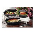 Food Containers & Lids | Pactiv Corp. YCNB809610000 EarthChoice 9 in. x 6 in. x 3.25 in. Plastic SmartLock Microwavable MFPP Hinged Lid Container - Black (270/Carton) image number 6
