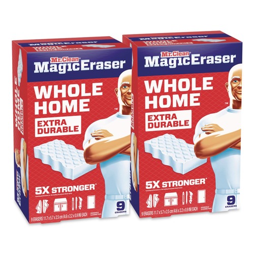 Sponges | Mr. Clean 80867469 4.6 in. x 0.9 in. 2.2 in. Thick Magic Eraser - White (2/Carton) image number 0