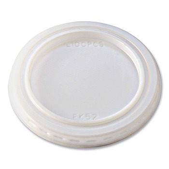 Fabri-Kal 000000000009500520 Plastic Portion Cup Lids, Fits 1 oz Squat Portion Cups - Clear (125/Sleeve, 20 Sleeves/Carton)