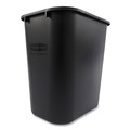 Indoor Waste Receptacles | Rubbermaid Commercial FG295600BLA 7-Gallon Rectangular Deskside Wastebasket - Black image number 4