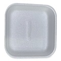 Food Containers & Lids | GEN 1WH 5.38 in. x 5.38 in. x 1.07 in. #1 Meat Trays - White (500/Carton) image number 0