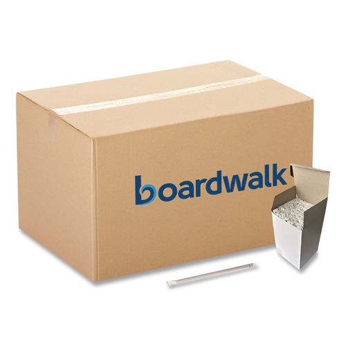 Straws/Stems/Sticks | Boardwalk BWKGSTW775RD 7.75 in. Wrapped Giant Polypropylene Straws - Red (7200/Carton) image number 0
