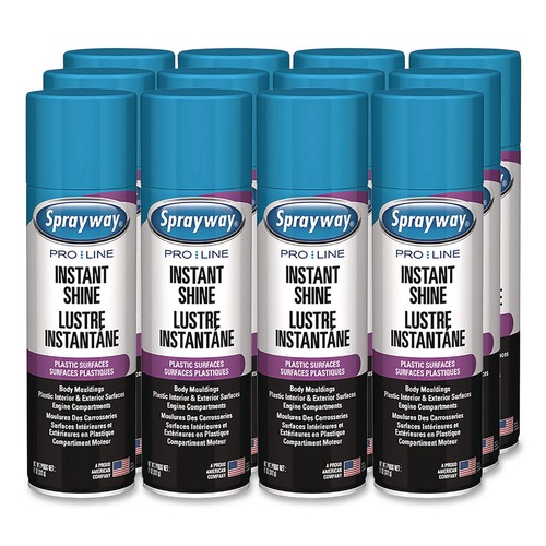 Lubricants & Penetrants | Sprayway PRO LINE 1000057576 11 oz Instant Shine Aerosol Can (12/Carton) image number 0