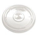 Cup Lids | Fabri-Kal LKC1220FX Greenware X-Slot Plastic Cold Drink Lids, Fits 12 oz to 20 oz Cold Cups - Clear (1000/Carton) image number 0