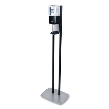 HAND SANITIZER DISPENSERS | PURELL 7216-DS 1200 ml 13.5 in. x 5 in. x 28.5 in. ES6 Hand Sanitizer Floor Stand with Dispenser - Graphite/Silver