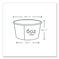 Food Containers & Lids | Vegware SC-06G 3.5 in. x 1.7 in. 6 oz. Compostable Paper Soup Containers - Green/White (1000/Carton) image number 3