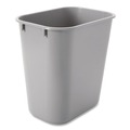 Indoor Waste Receptacles | Rubbermaid Commercial FG295500GRAY 3.5-Gallon Rectangular Deskside Plastic Wastebasket - Gray image number 1