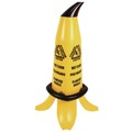 Traffic Safety | Impact B1001 11 x 11.15 x 23.25 Banana Wet Floor Cones - Yellow/Brown/Black image number 3