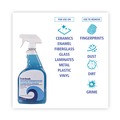 Disinfecting & Cleaning Solutions | Boardwalk BWK47112AEA 32 oz. Spray Bottle Industrial Strength Trigger Glass Cleaner with Ammonia image number 3