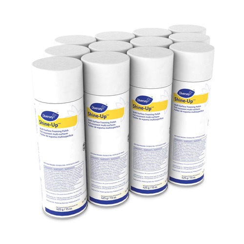 Furniture Cleaners | Diversey Care 904390 15 oz. Aerosol Spray Shine-UpTM/MC Multi-Surface Foaming Polish - Lemon Scent (12/Carton) image number 0