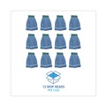 Mop Heads | Boardwalk BWKMWTMBCT Microfiber Looped-End Wet Mop Head - Medium, Blue (12/Carton) image number 2