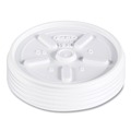 Food Containers & Lids | Dart 12JL Vented Plastic Lids for 12 oz. Hot/Cold Foam Cups (1000/Carton) image number 1