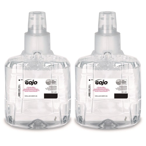 Soap Refills | GOJO Industries 1911-02 Clear and Mild 1200 ml Foam Handwash Refill for LTX-12 Dispenser (2/Carton) image number 0