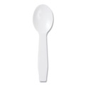 Disposable Spoons | AmerCareRoyal RTS3000 Polystyrene Taster Spoons - White (3000/Carton) image number 0