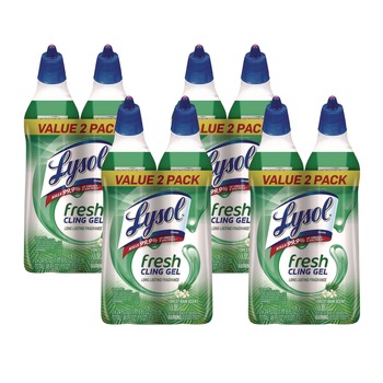 TOILET BOWL CLEANERS | LYSOL Brand 19200-98015 24 oz. Cling and Fresh Toilet Bowl Cleaner - Forest Rain (4/Carton)