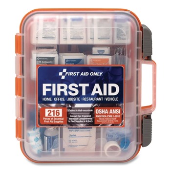 First Aid Only 91064 Plastic Case ANSI Class A Bulk First Aid Kit (210-Pieces/Kit)