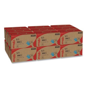 WypAll 05320 1-Ply 9 in. x 10.5 in. L10 Towels with POP-UP Box - White (125/Box, 18 Boxes/Carton)