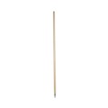 Handles & Braces | Boardwalk BWK138 1.13 in. Diameter x 60 in. Handle Length Metal Tip Threaded Hardwood Broom Handle - Natural image number 0
