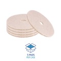 Floor Pads-Cleaning, Buffing & Polishing | Boardwalk BWK4021NHE 21 in. Diameter Natural Hog Hair Burnishing Floor Pads - Tan (5/Carton) image number 3