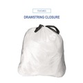 Drawstring & Kitchen Bags | Boardwalk BWK1DK100 13 Gallon 24 in. x 28 in. Drawstring Kitchen Bags - White (50 Bags/Roll, 2 Rolls/Carton) image number 4