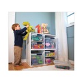 Office Boxes & Bins | Rubbermaid RMCC300014 13.37 in. x 18.75 in. x 10.5 in. 30-Quart Clever Store Basic Latch-Lid Container - Clear image number 3