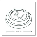 Cup Lids | Vegware VLID89S 89 Series Compostable Hot Cup Lids - White (1000/Carton) image number 4