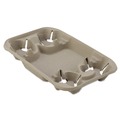 Cup Trays | Chinet 20969 StrongHolder 8 oz. - 22 oz. Molded Fiber Cup/Food Tray - Beige (250/Carton) image number 1