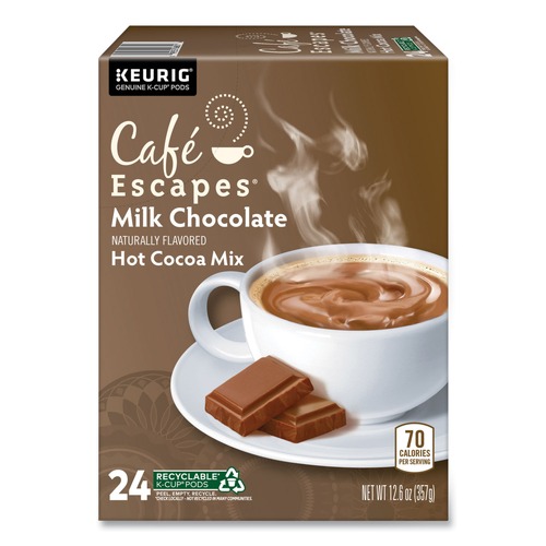 Cocoa | Cafe Escapes 5000330121 Hot Cocoa K-Cups - Milk Chocolate (24/Box) image number 0