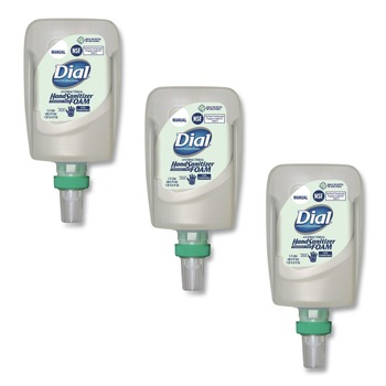 HAND SANITIZER REFILLS | Dial Professional 19038 1.2 Liter Bottle Antibacterial Foaming Hand Sanitizer Refill for FIT Manual Dispenser - Fragrance-Free (3/Carton)