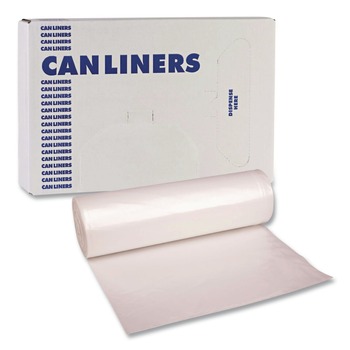 Boardwalk H8046TCKR01 40 in. x 46 in. 45 gal. 0.9 mil Low-Density Waste Can Liners - Clear (100/Carton)