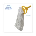 Mop Heads | Boardwalk BWK524R 24 oz. Pro Loop Web/Tailband Premium Saddleback Rayon Mop Head - White (12/Carton) image number 5