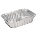 Food Containers & Lids | Handi-Foil 2060-30-500 5.13 in. x 7.06 in. x 1.69 in. Aluminum Pan with 1.5-lb. Capacity - Silver (500/Carton) image number 2
