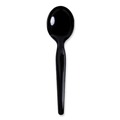Disposable Spoons | Boardwalk BWKSOUPHWPSBLA Heavyweight Polystyrene Soup Spoons - Black (1000/Carton) image number 1
