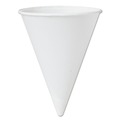 Cups | SOLO 42BR-2050 4-1/4 oz. Bare Treated Paper Cone Water Cups - White (5000/Carton) image number 1