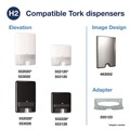 Perforated Roll & Hand Towels | Tork 420590 1-Ply 8.3 in. x 9.45 in. Xpress Compressed Multifold Hand Towels - White (12/Carton) image number 2