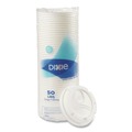 Cup Lids | Dixie D9542 10 oz. - 20 oz. Hot Cups Drink-Thru Dome Lids - White (100/Pack) image number 0