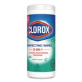 Cleaning Cloths & Wipes | Clorox 01593 7 in. x 8 in. 1-Ply Bleach Free Disinfecting Wipes - Fresh Scent, White (12 Canisters/Carton) image number 1