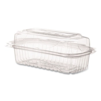  | Eco-Products EP-LC96 9 x 6 x 3 Renewable and Compostable Plastic Clamshell Hinged Food Containers - Clear (240/Carton)
