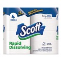 Perforated Roll & Hand Towels | Scott 47617 1-Ply Septic Safe Rapid-Dissolving Toilet Paper - White (48/Carton) image number 2